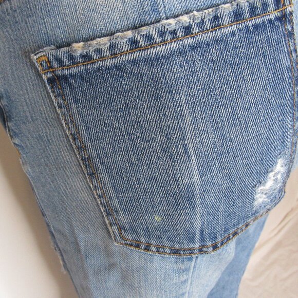 Free People Two Tone Distressed High Rise Jeans 26" Women's 27 - Picture 7 of 13